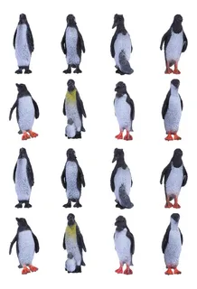 Kisangel 16pcs Figurina De Pingüinos Realista Modelo De Anim