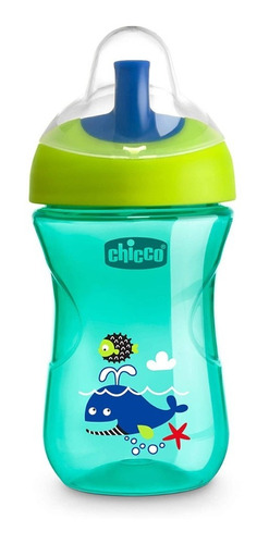 Vaso Tetero Entrenador 9oz Chicco Pitillo 9 M+ Verde/ Azul