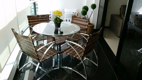 Conjunto De Mesa Cadeira Para Jardim Sala Varanda Decoração