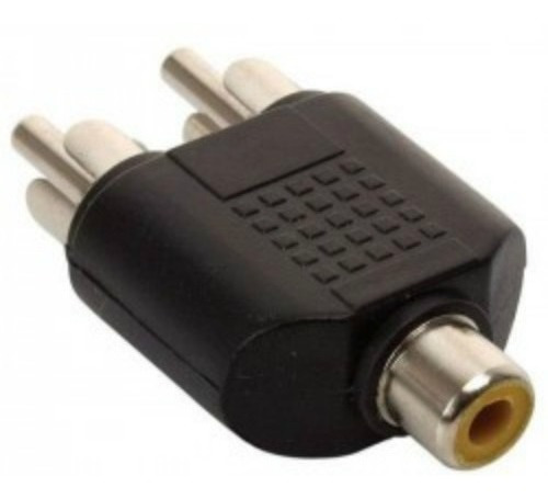 Imagen 1 de 1 de Conector 2 Plug Rca/jack Rca Radox (paquete 6 Pzas)