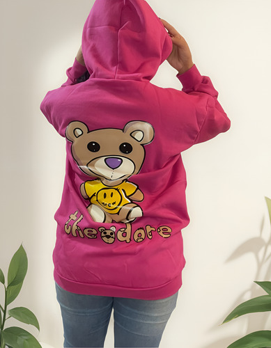 Maxi Buzos Friza Oversize Theodore Canguro Y Capucha