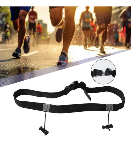 (bk) Belt Bib Holder, Elastic Race Number Belt Race