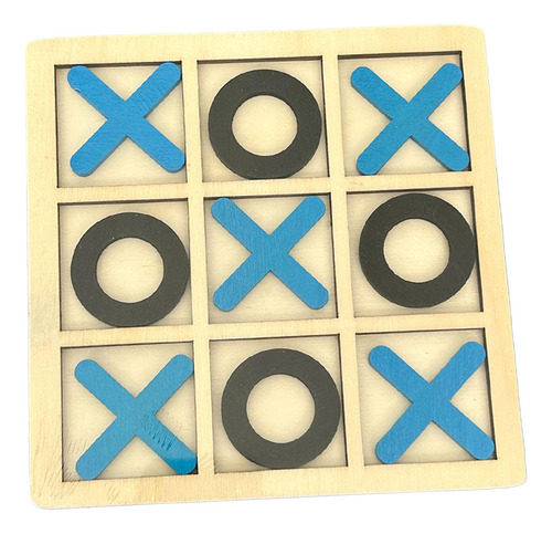 Juego De Madera Tic Tac Toe, Tres En Raya Y Cruces De