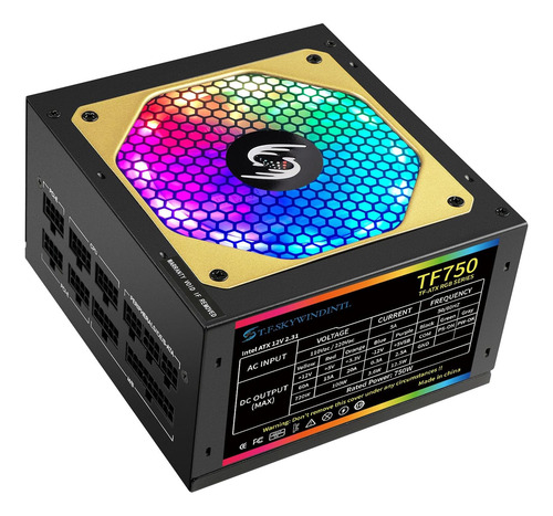Fuente De Alimentación 750w Psu Argb Totalmente Modular Stan