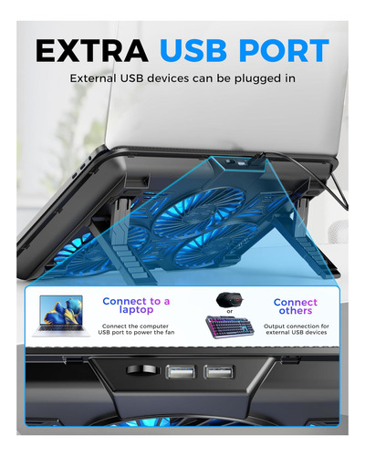Almohadilla De Enfriamiento De La Computadora Portátil Con 6