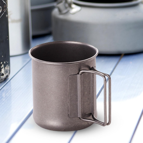 Taza De Acero Inoxidable Para Acampar, Taza De Viaje Plata
