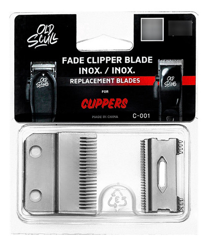 Cuchilla Old Scull Fade Para Clipper Doble Acero Inoxidable