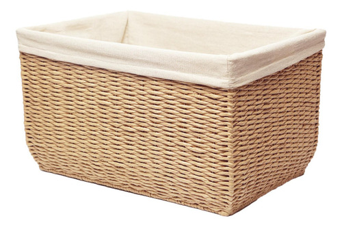 Cesta Tejida Para Guardar Juguetes, Cesta Beige Pequeño