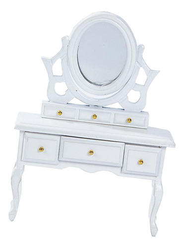 1/12 Móveis Em Miniatura Brinquedos De Madeira Branco