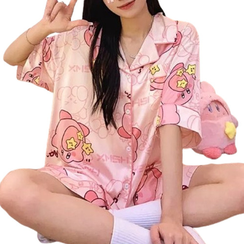 Pijama Kirby  Conjunto Kawaii Importado Verano 