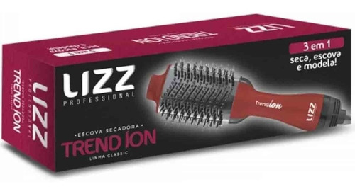 Escova Lizz Modeladora Trend Ion 1000w 220v Vermelho