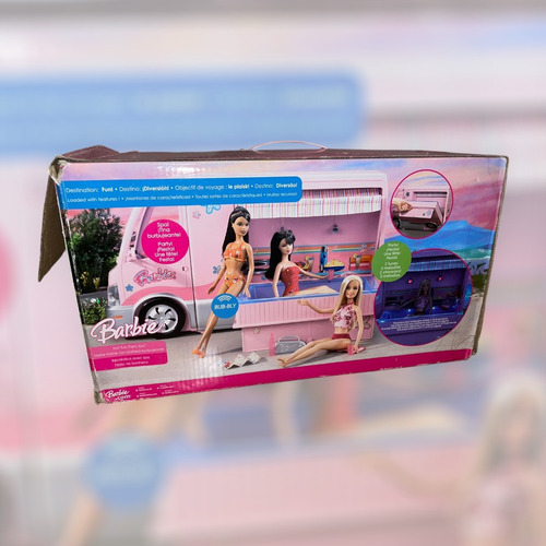 Barbie Camper De Lujo Color Rosa (Usado)