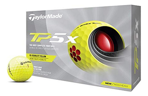 Pelotas Bolas De Golf Taylormade Tp5x Diseño Yellow Pix