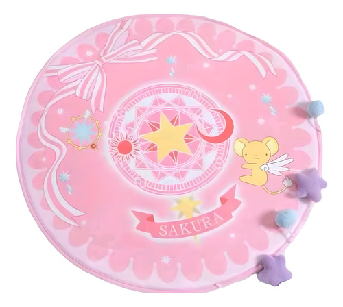 Alfombra Sakura Card Captor Kawaii Bajada De Cama 80x80