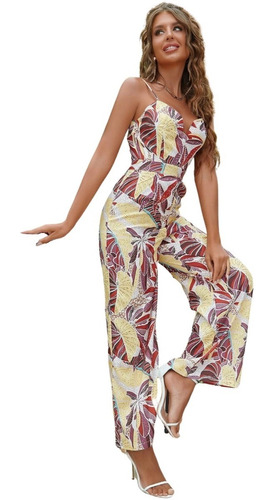 Entero Jumpsuit Enterito Mono Estampado Tropical  El 93