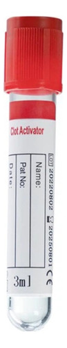 Tubo Rojo De Muestras 3ml Activ Coag (100 Und)