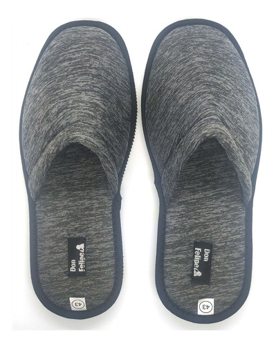 Pantufla Jersey Negro Hombre