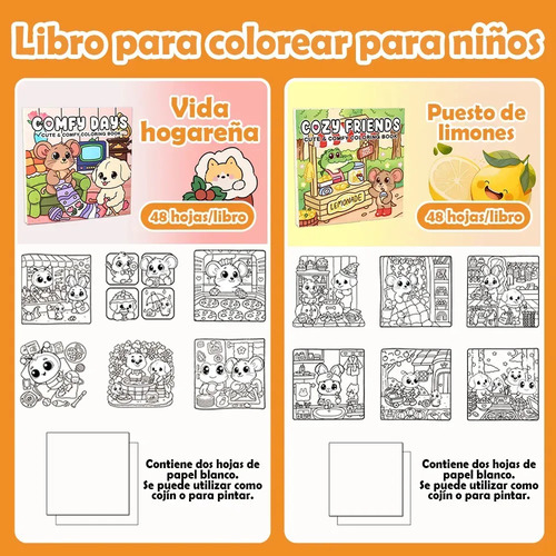 Livro De Colorir Infantil De Capa Dura De Desenho Animado C