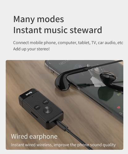 Receptor Audio X8 Bluetooth 5.0 Bass Cancelación De Ruido Sd