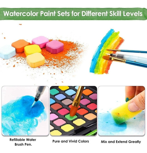 48 Colores Pinceles Para Acuarela Brillante