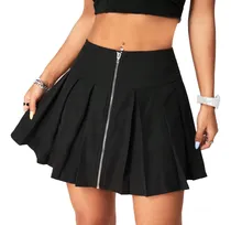 Comprar Falda Tableada Con Cierre Y2k Grunge Punk Goth Aesthetic