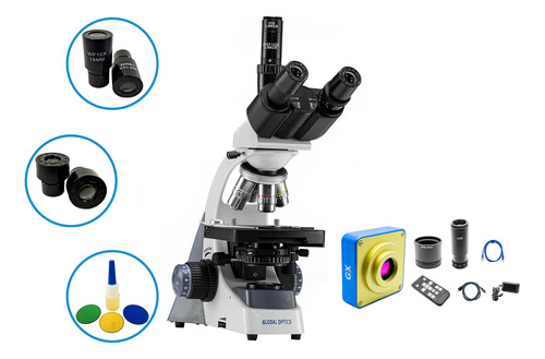 Microscópio Trinocular 1600x Planoc. C/ Câmera 38mp Hdmi Usb
