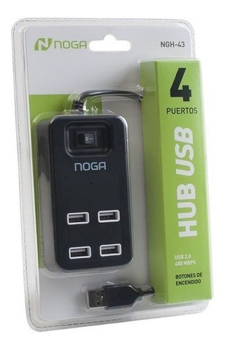 Hub Multiplicador Usb X 4 Puertos 2.0 480 Mbps Pc Notebook