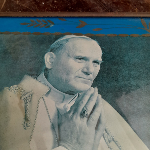 Imagem 5 de 7 de Papa João Paulo 2 Ii Porta Retrato Antigo 35 Cm X 30 Cm