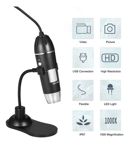Zoom Digital Microscopio Usb Lupa De Escritorio De Mano