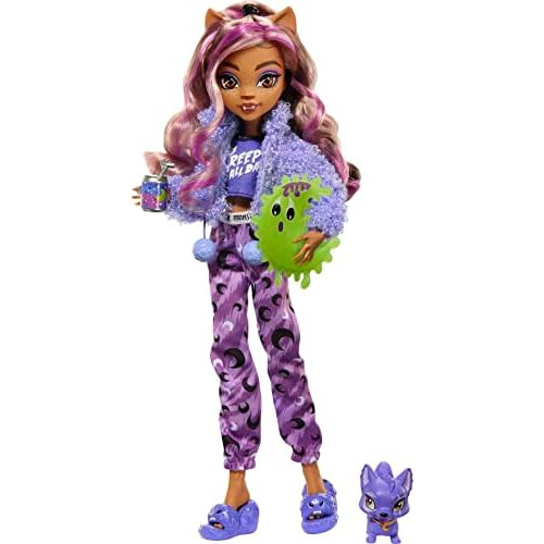 Muñeca Clawdeen Wolf Fiestas De Pijamas Perro Mascota ...