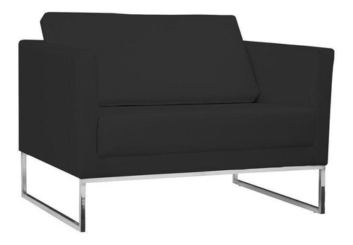 Poltrona Julia 106cm Corano Preto - Gran Belo Decor