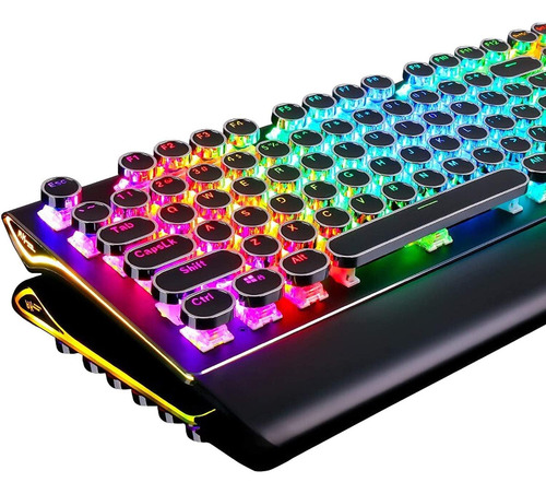 Rk Royal Kludge Teclado S108 Mecánico Retro Negro Ews