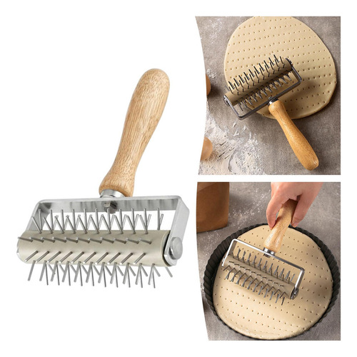 Rodillo Docker Para Masa De Pizza, Perforador De Agujeros,