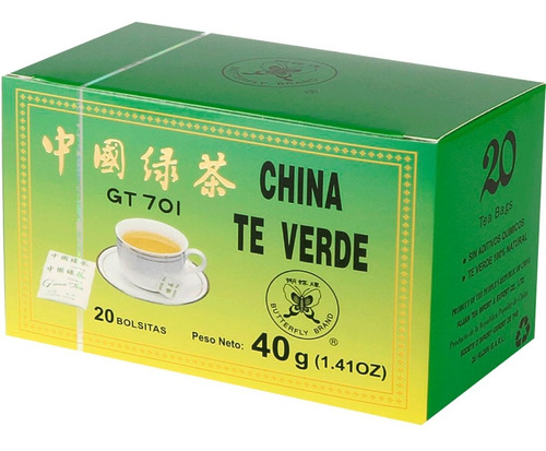 Te Verde Chino 20 Bolsitas China Green Tea Original Gt 701