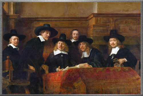 Cuadro Los Síndicos De Los Pañeros - Rembrandt - Año 1662