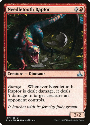 Carta Magic Needletooth Raptor Rivals Of Ixalan Mtg