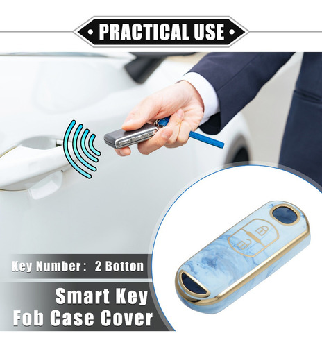 Funda Para Llave For Mazda Cx-3 Cx-4 2 Button Blue