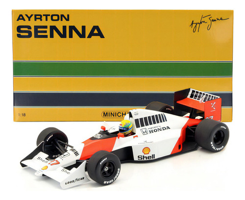 Mclaren Honda Mp4/5b 1990 Ayrton Senna World 1:18 Minichamps Cor Branco