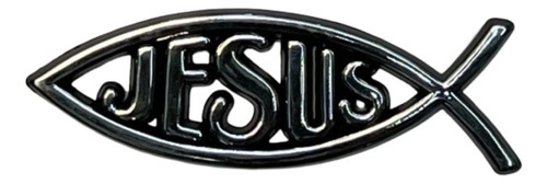 Emblema Pez  Jesus Pequeño  5cm  Estampado