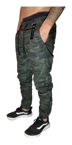 Calça Masculina Jogger Preta Jeans Com Lycra