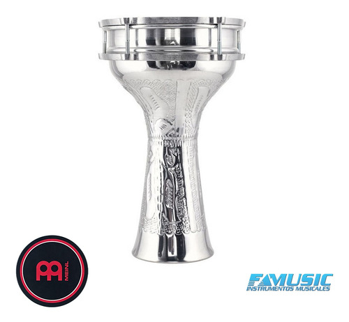 Imagen 2 de 10 de Derbake Meinl He-113 Aluminio Martillado 7 1/4 X 13 3/4