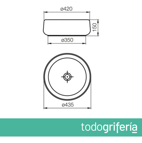 Bacha De Baño Ferrum Milos Y Griferia Fv Puelo Cromo