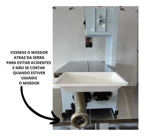 Mini Serra Fita Mesa Móvel Com Moedor Carne Boca 5 Bja-150