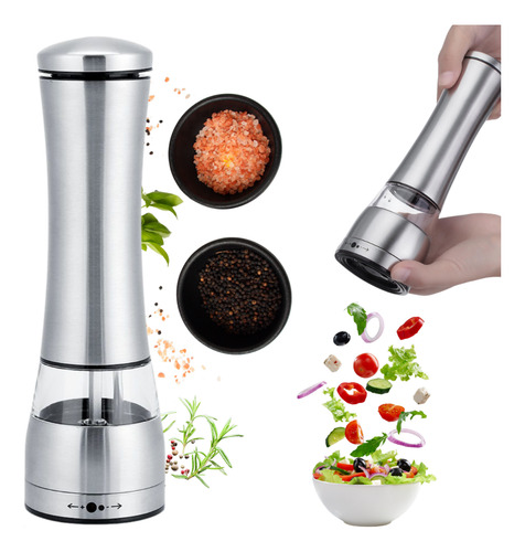 Moedor Inox De Sal Pimenta Temperos Grãos Triturador Manual