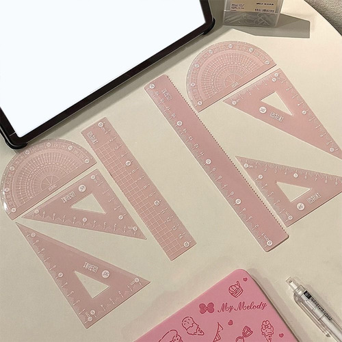 Conjunto De 4 Unidades/conjunto Jelly Ruler, Transferidor De