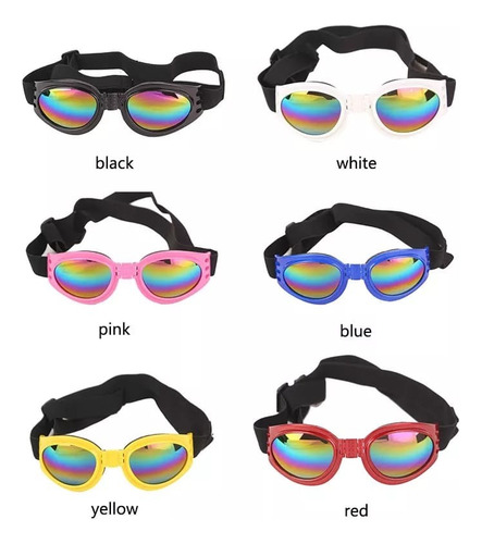 Imagen 9 de 10 de Gafas Lentes De Sol Uv Para Perro Mascotas Mediana A Grandes