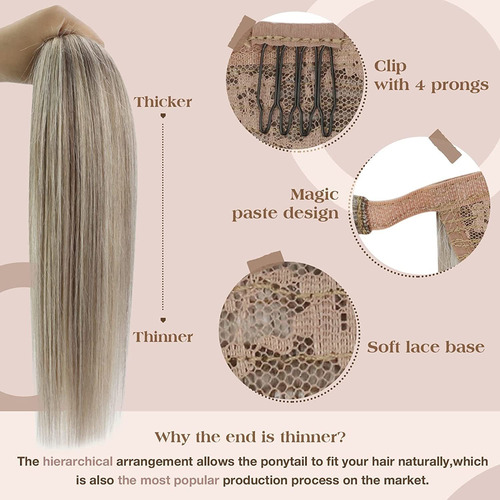 Extensiones De Cabello Real 20in 80gr Rubias, Verdadero Rubi