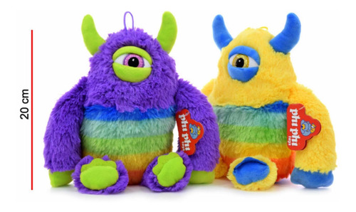 Peluche Monstruo Colorido Monster 20cm Suave Phi Phi Toys