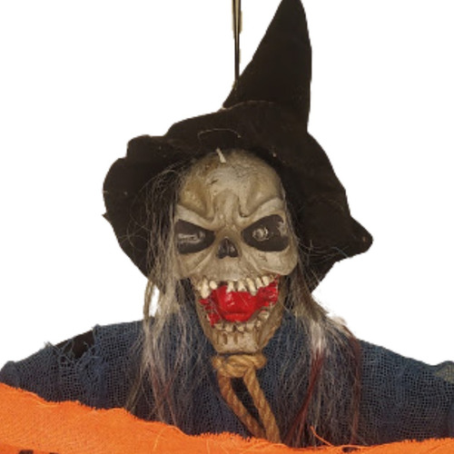 Imagem 3 de 3 de Bruxa Caveira Halloween Esqueleto Welcome Assustador Festa