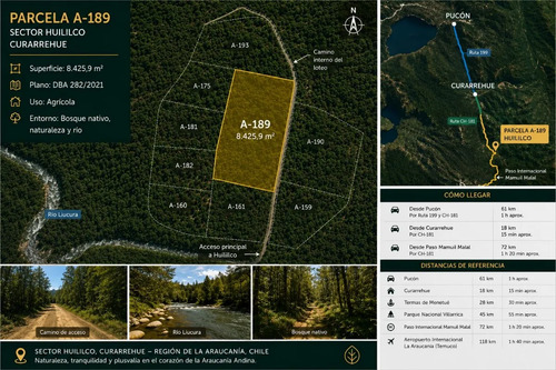 Vende Dueño Exclusiva Parcela De 8.425m Rinconada De Pucon